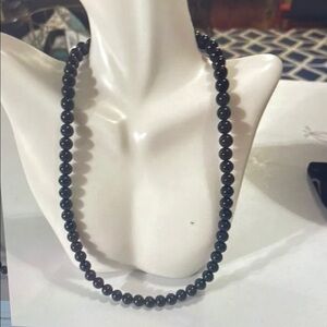 Elegant Black Beaded Necklace